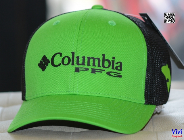 Nón Columbia PFG Fishing Logo Mesh Ball Fitted Cap Fuse Green/Black