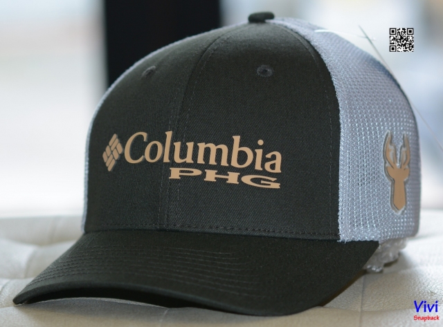 Nón lưới Columbia PFG Logo Deer Mesh Ball Fitted Cap Dark Forest