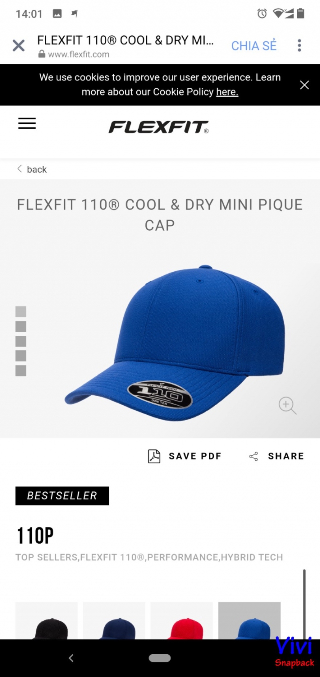 The 110 Cool & Dry Mini Pique In Blue Cap
