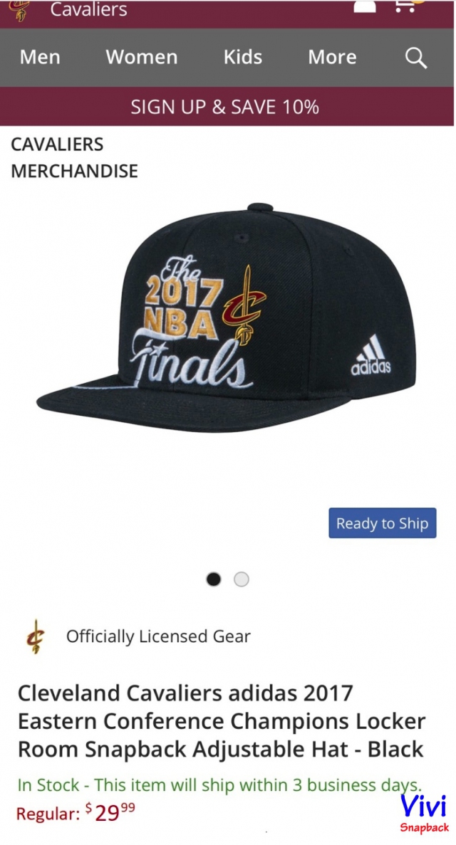 New Era 9FIFTY Snapback Cleveland Cavaliers 2018 Eastern Conference Champions Locker Room Black Hat