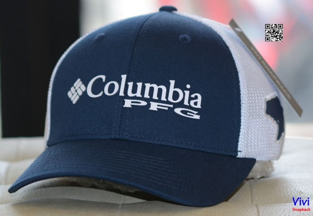 Nón Columbia PFG Fishing Logo Mesh Ball Fitted Cap Navy