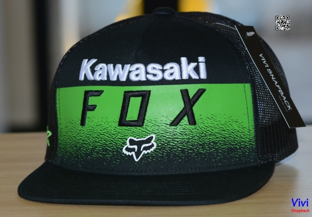 Nón Fox racing Kawasaki Trucker Snapback Black
