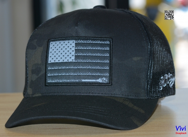 Nón Hooey Liberty Roper Camo/Black Trucker Hat