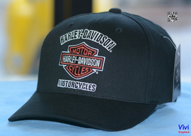 Nón Harley Davidson Men's Traditional Logo Stretch Cap Black