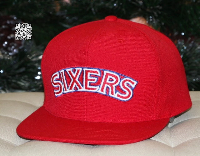 Mitchell & Ness Sixers Snapback Red