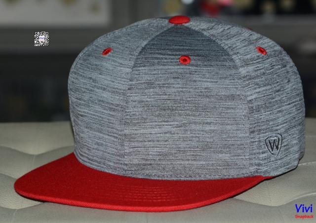 Top of the World 2Tone Gray/ Bright Red  Snapback