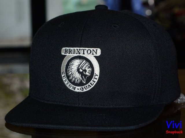Brixton Custom Quality Black Snapback