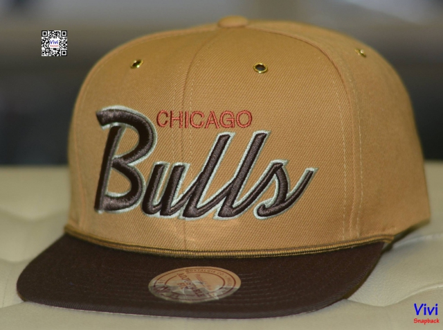 Mitchell & Ness Chicago Bulls Snapback Gold/Brown