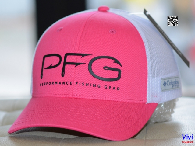 Nón Columbia PFG Hooks Logo Mesh Ball Cap Pink/White