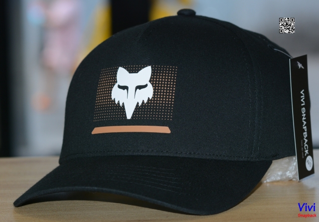 Nón Fox racing Gold Silicon Logo Hat Black