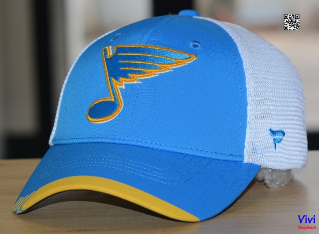 Nón St. Louis Blues Fanatics Branded Alternate Authentic Pro Locker Room Logo Trucker NHL Hat