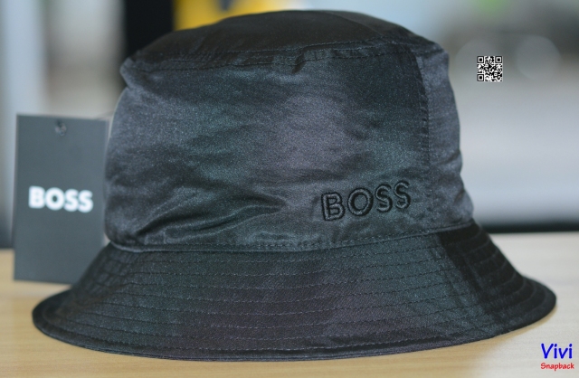 Nón Hugo Boss Bucket Hat With Logo Detail Full Black
