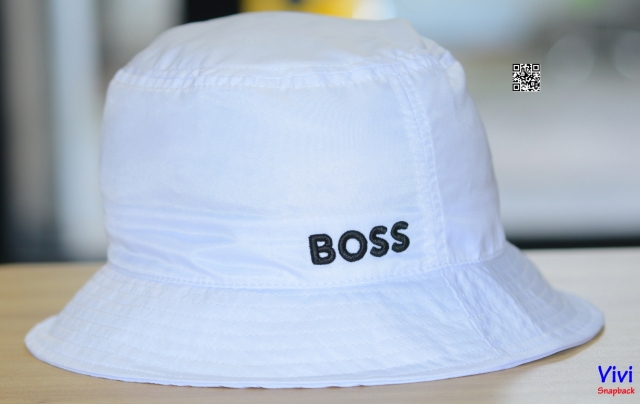 Nón Hugo Boss Bucket Hat With Logo Detail White