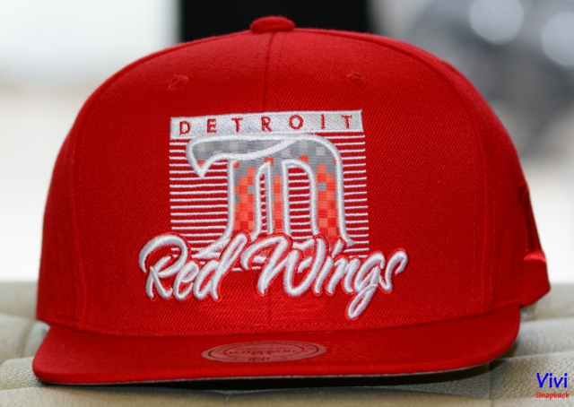 Mitchell & Ness Detroit Red Wings Easy 3 Digital Snapback Red